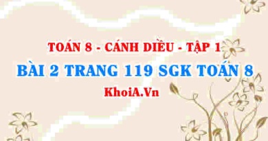 Bài 2 trang 119 SGK Toán 8 tập 1 Cánh Diều